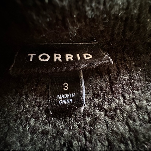 Torrid Multi Color Coatigan Collard Sweater | Cardigan Midi Length Size: 3 (3X) - Picture 6 of 9